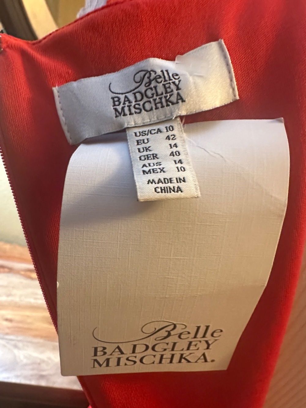 NWT Badgley Mischka Sheath Dress with Wrap Bodice - Picture 5 of 6